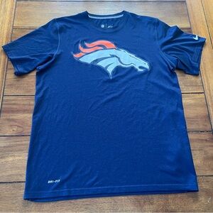 Nike Navy Denver Broncos Logo Dri-FIT Short Sleeve Tee